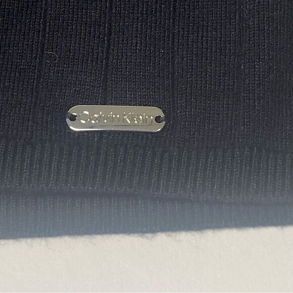 Calvin Klein Simple Chic Black Ribbed Turtleneck Womens Size Large Closet Staple - Picture 11 of 13